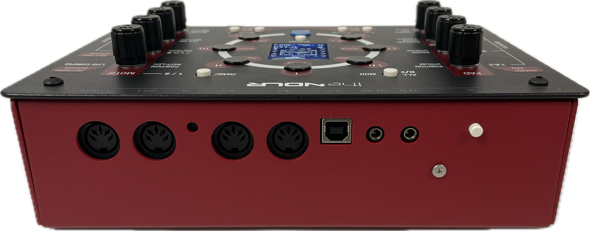 The NDLR Rev2 rear panel jacks