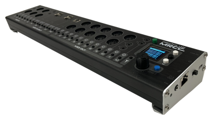 MRCC angled view showing the display, encoder and end panel jacks
