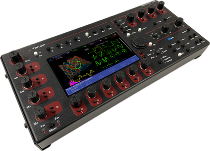 Terrain Synth angled view of the display and controls